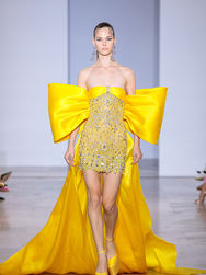 Georges Hobeika | yellow evening dress in Hong Kong | The Wedding Gown
