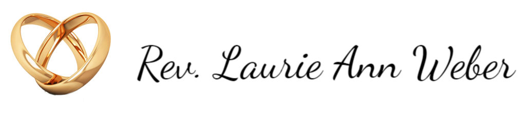 Wedding rings logo for Rev. Laurie, Wedding Officiant